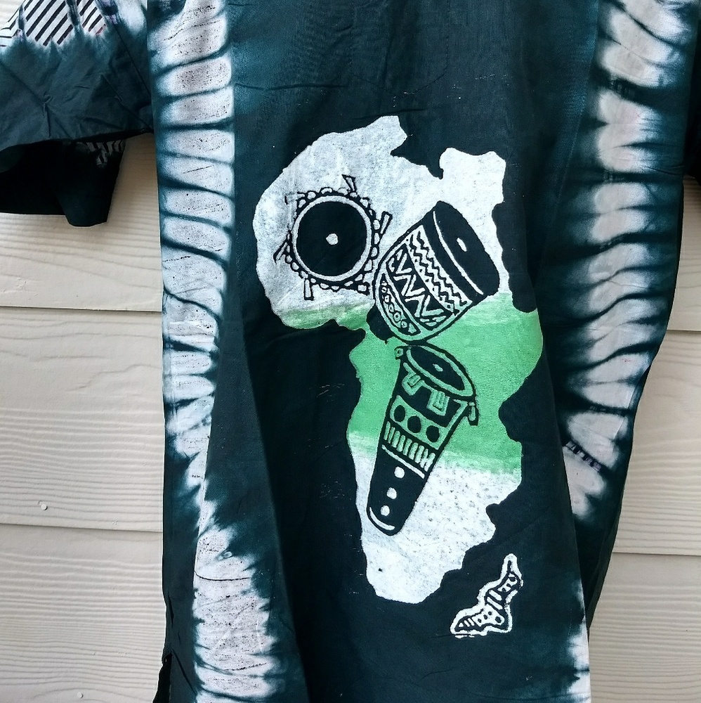 African print danshiki men and women top